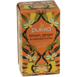Lemon, Ginger & Manuka Honey Tea Organic ROLL BACK PRICE