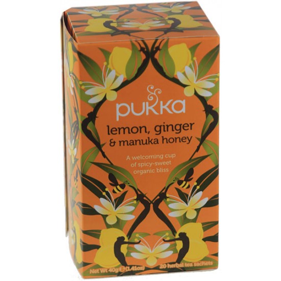 Lemon, Ginger & Manuka Honey Tea Organic ROLL BACK PRICE