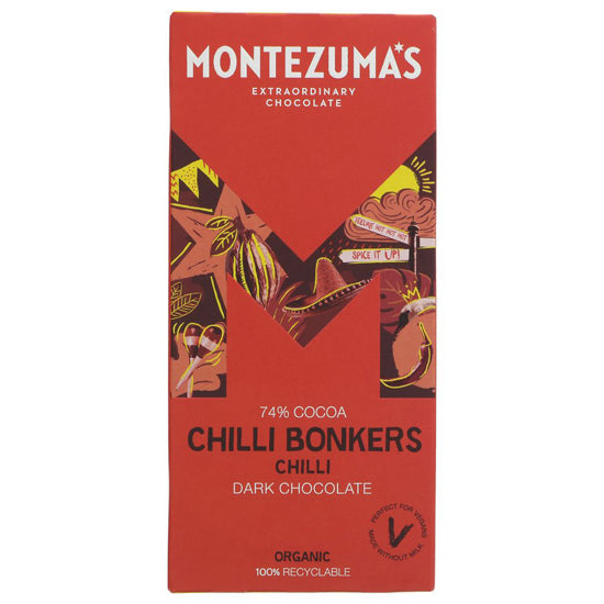 Dark Chocolate & Chilli Bar Organic (Chilli Bonkers) ROLL BACK PRICE