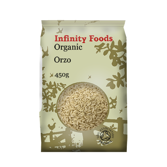 Orzo Rice shaped wheat pasta organic