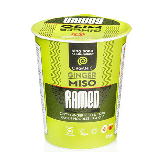 Ginger Miso Ramen Noodle Cup with tofu Organic