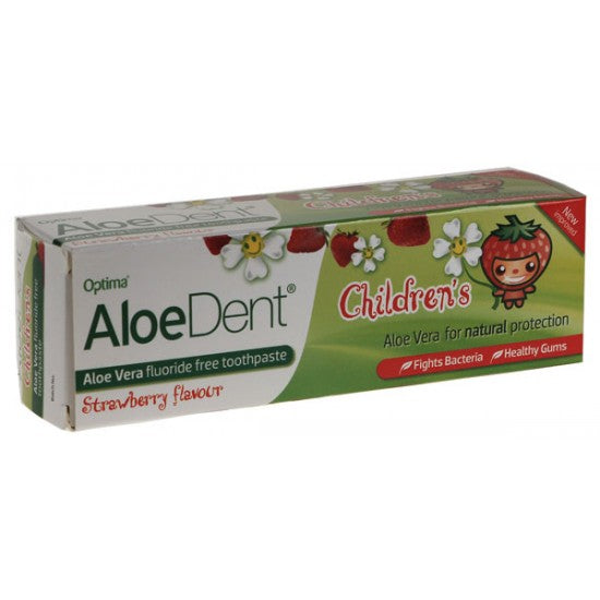 Childrens Aloe Vera Toothpaste with Strawberry Fluoride free