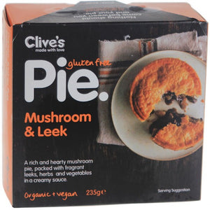 Mushroom & Leek Pie Gluten Free Organic
