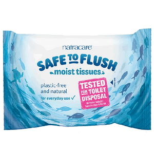 Safe to flush Moist Tissue Wipes plastic free